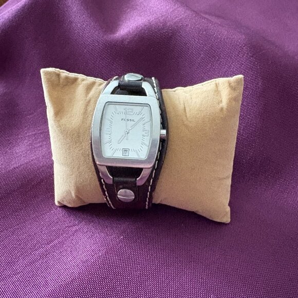 Fossil Architekt Women’s Watch – Brown Leather Cuff Strap (JR8130) main image 10